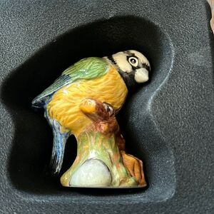 Royal Doulton Hand Painted Blue Tit Porcelain Bird Figurine – 2.75” tall